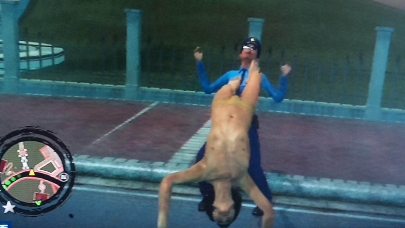 Illustration for article titled Japanese Singer's Naked, Drunk Rampage... In Saints Row 2